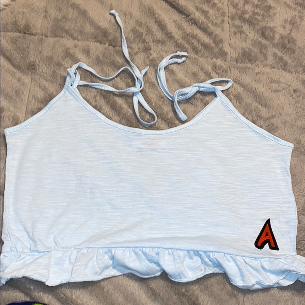 blue crop top